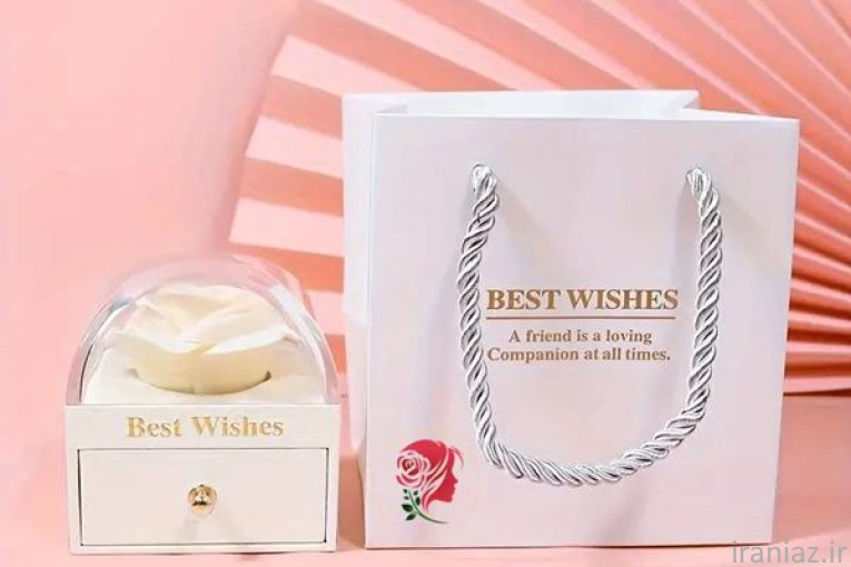 جعبه جواهر گل رز نیم ستی کشودار