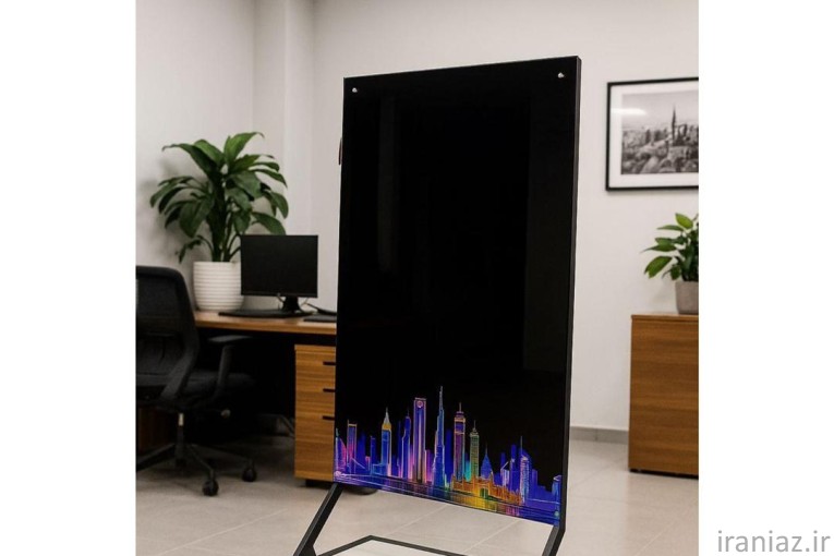 تخته وایت برد شیشه ای پرتابل 