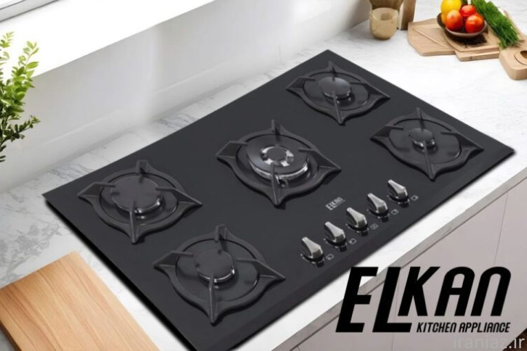 فروش گاز رومیزی استیل و شیشه ای 5 شعله