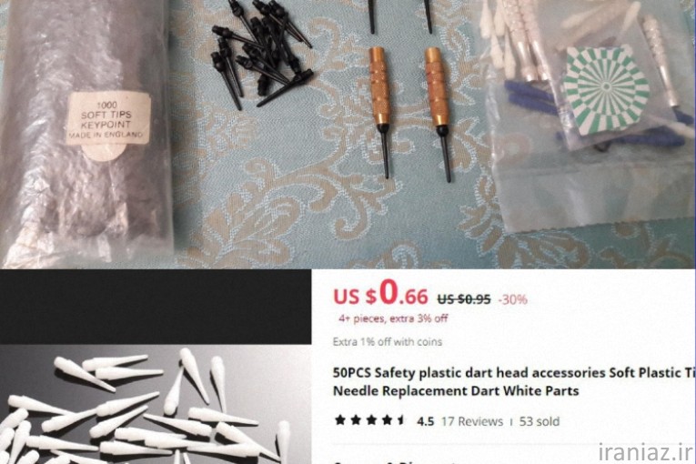 ست 6 تائی تیر دارت و سر دارت فابریک