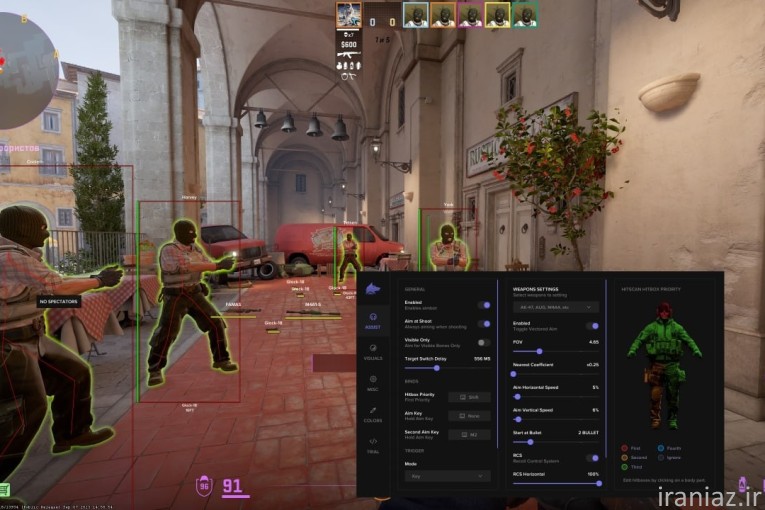 چیت cs2 بن اکسترنال برای کانتر 2