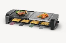 گریل راکلت 8 نفره با سنگ طبیعی پخت و پز 