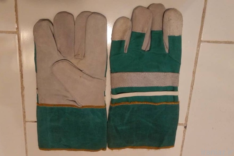 دستکش ایمنی چرمی کف دوبل