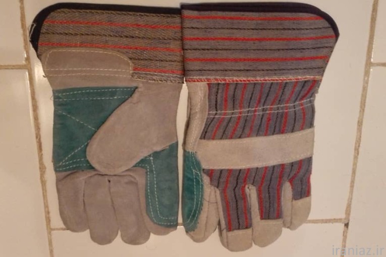 دستکش ایمنی چرمی کف دوبل