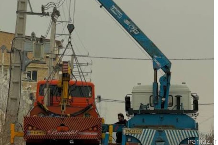 اجاره جرثقیل شبانه روزی اندیشه کرج 