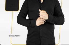  پیراهن مردانه آستین بلند مشکی مدل 1615