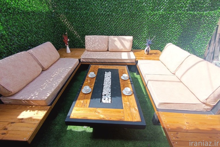 آتشدان میز و صندلی چتردار