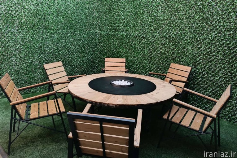 آتشدان میز و صندلی چتردار