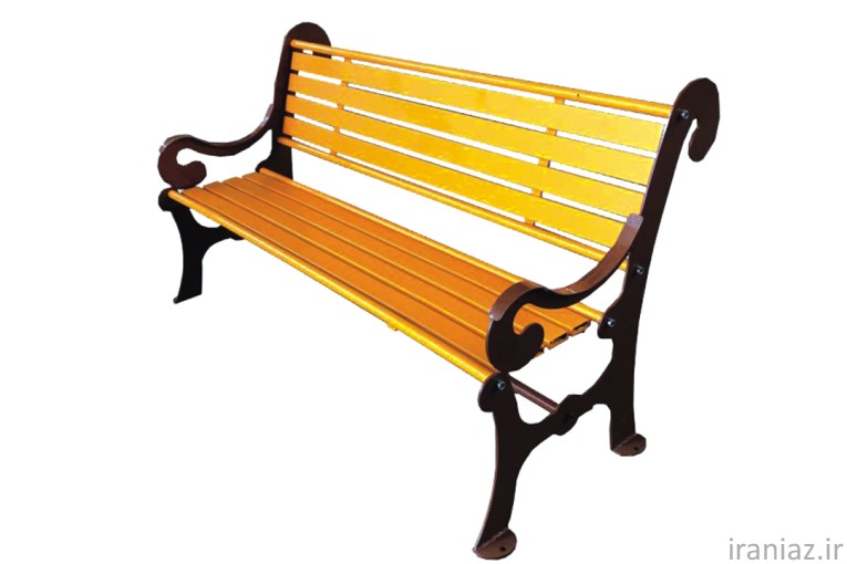 نیمکت چوبی و فلزی