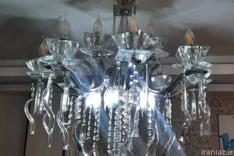 لوستر آویز کریستال 24 شعله 