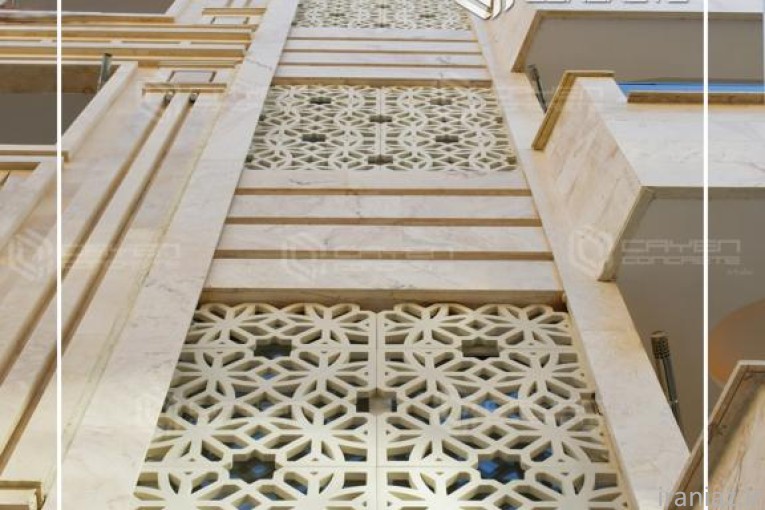 قطعات مشبک بتنی نما