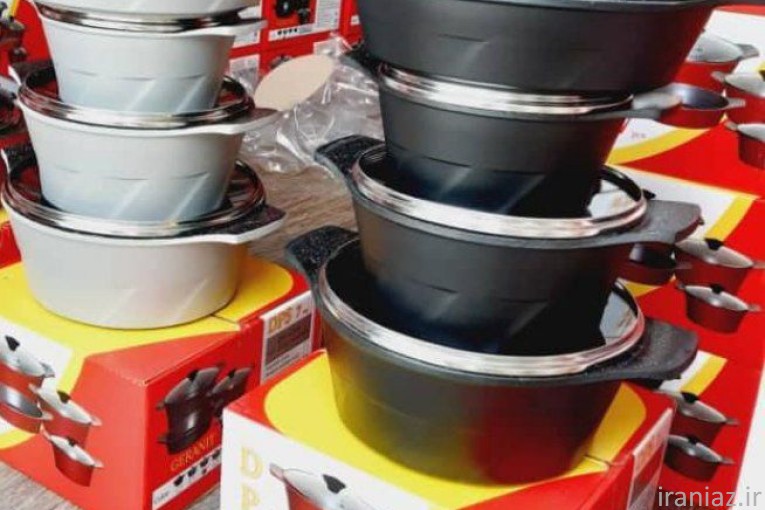 سرویس قابلمه و ماهیتابه گرانیت چدن نچسب آکبندDPS