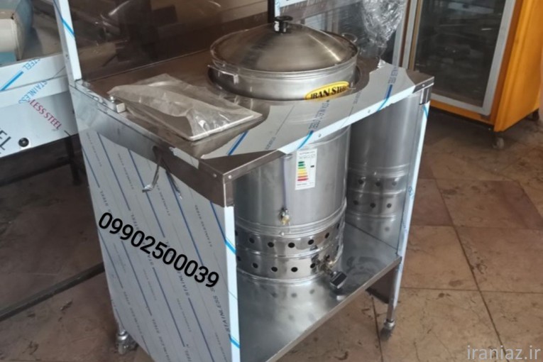 میز ذرت دارای بخار پز و لگن بن ماری
