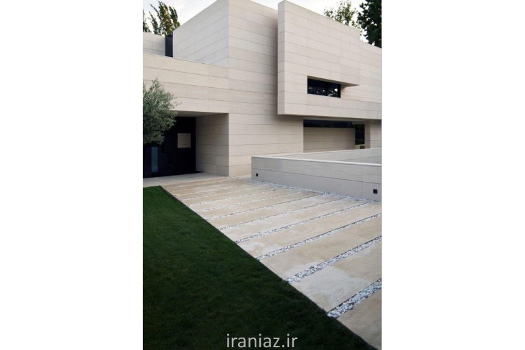 تراورتن مصنوعی، نمای سفید، نمای تایل