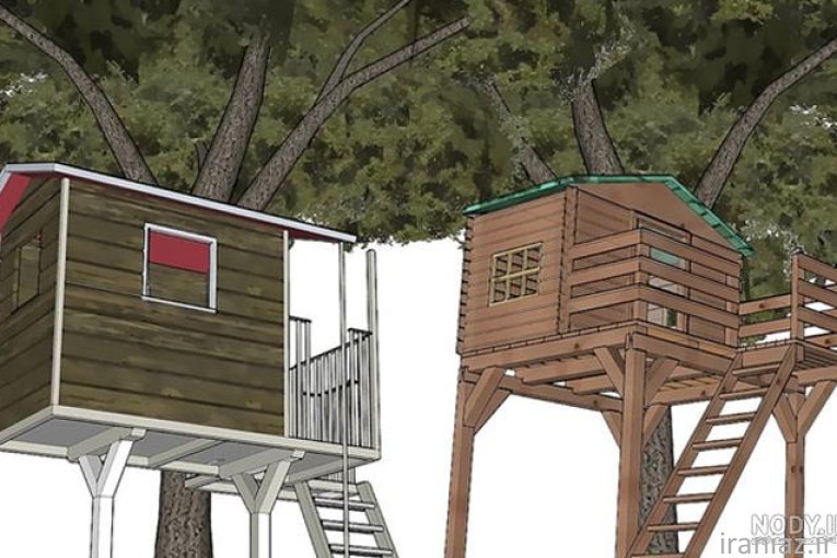 خانه‌های درختی چوبی برای کودکان