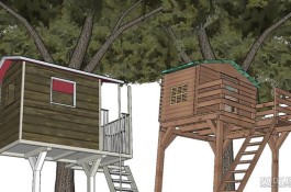 خانه‌های درختی چوبی برای کودکان