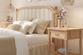 سرویس خواب دو نفره مدرن با تخت و پاتختی