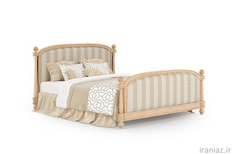 سرویس خواب دو نفره مدرن با تخت و پاتختی