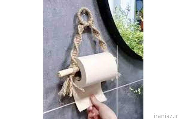 جا دستمال کاغذی آویزی مکرومه بافی