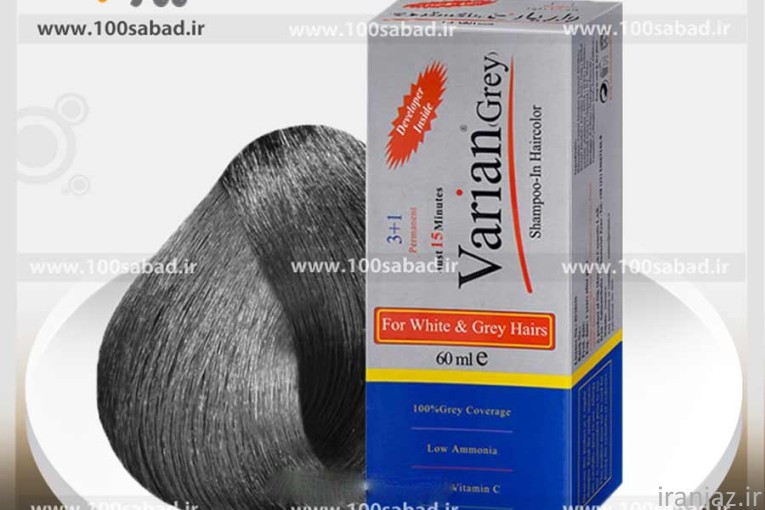 رنگ مو خاکستری تیره تیوپی 60 میل واریان