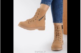 نیم بوت دخترانه قهوه ای مدل shiva