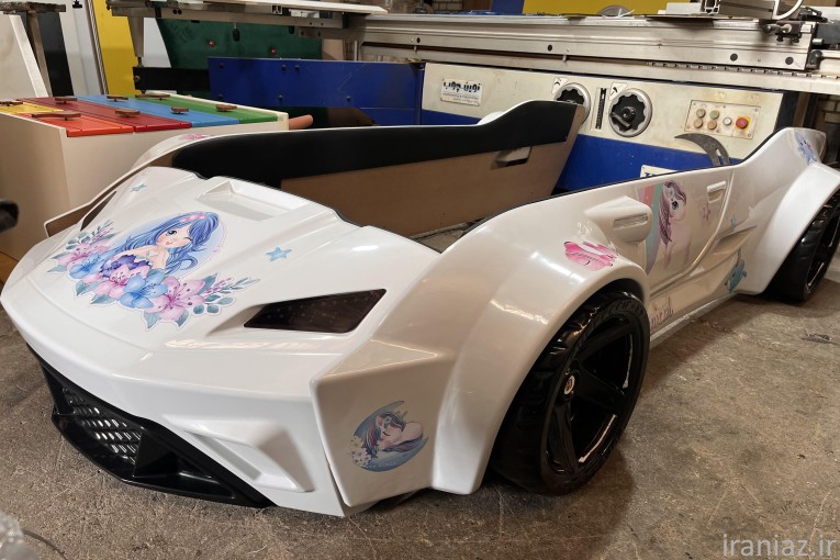 تخت خواب تکشاخ ماشینی دخترونه ای جذاب