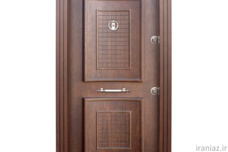 درب ضد سرقت ترک دو قاب روکش راش