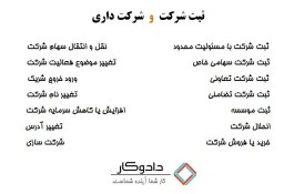 ثبت شرکت،ثبت برند،مجوز و خدمات مشاغل