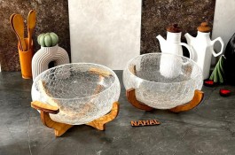ظروف چوبی شیشه