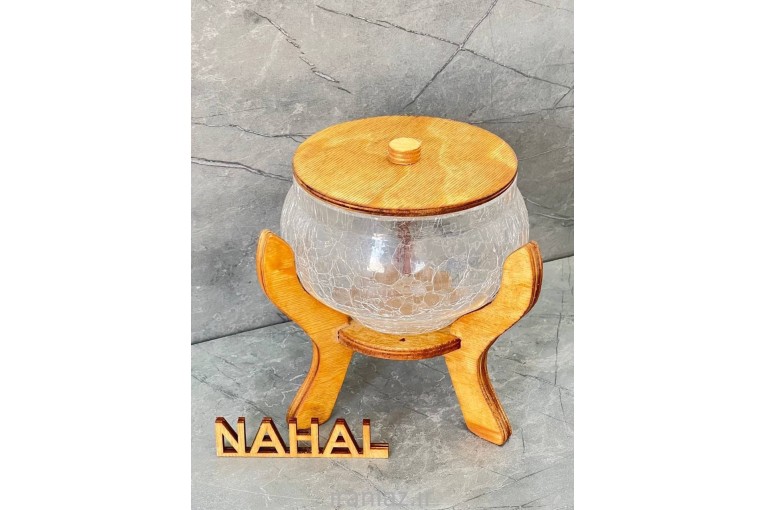 ظروف چوبی شیشه