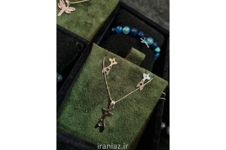 نیم ست و گردنی طلا و نقره 