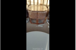 میز ناهارخوری کمجا چوبی ۴نفره لمسه خور
