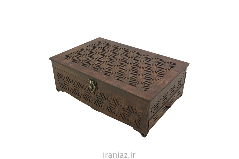 جعبه پذیرایی چوبی آقای جعبه دمنوش شکلات آجیل عطر چرم