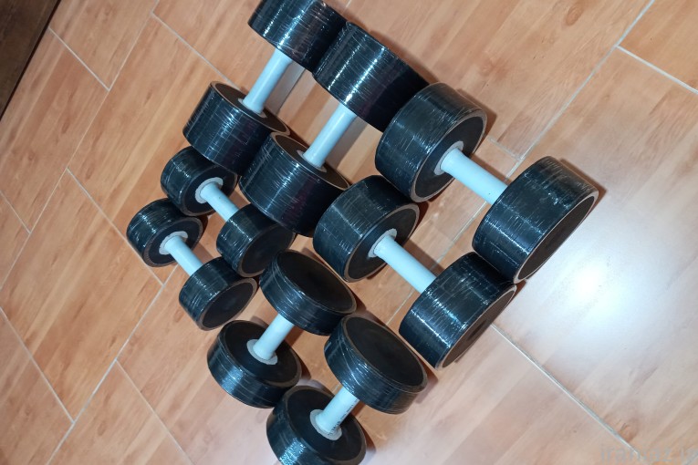 4 جفت دمبل بتنی با دسته قوی مناسب تمرین در منزل