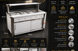 کانتر گرم صنعتی استیل