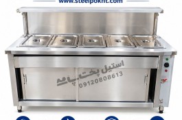 فروش کانتر گرم صنعتی رستورانی با بدنه استیل دوجداره