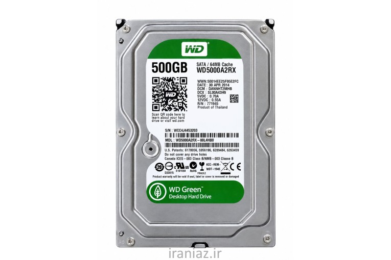 هارد اینترنال وسترن دیجیتال 500 گیگ مدل WD5000A2RX - سالم و تست شده