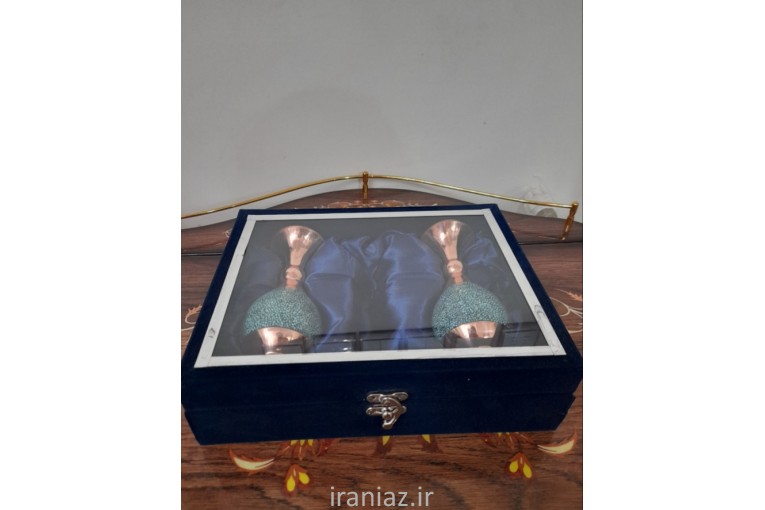 دو عدد گلدان فیروزه کوبی سایز ۱۵