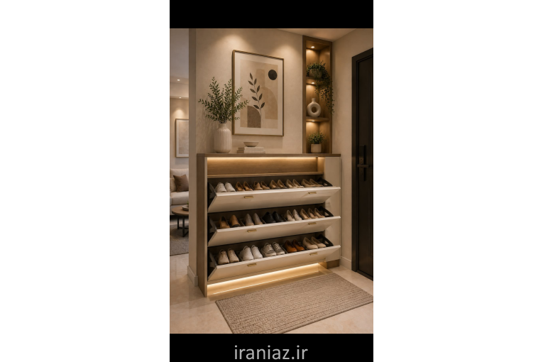 تعمییر کابینت کمد تخت ریل لولا درب چوبی رنگ طبیعی