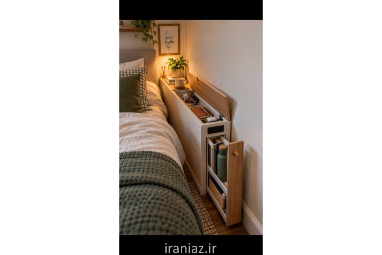 تعمییر کابینت کمد تخت ریل لولا درب چوبی رنگ طبیعی