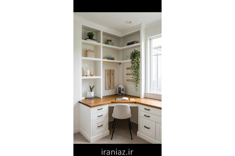 تعمییر کابینت کمد تخت ریل لولا درب چوبی رنگ طبیعی