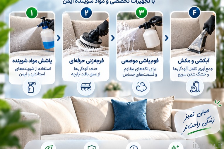 شستشوی مبل در منزل