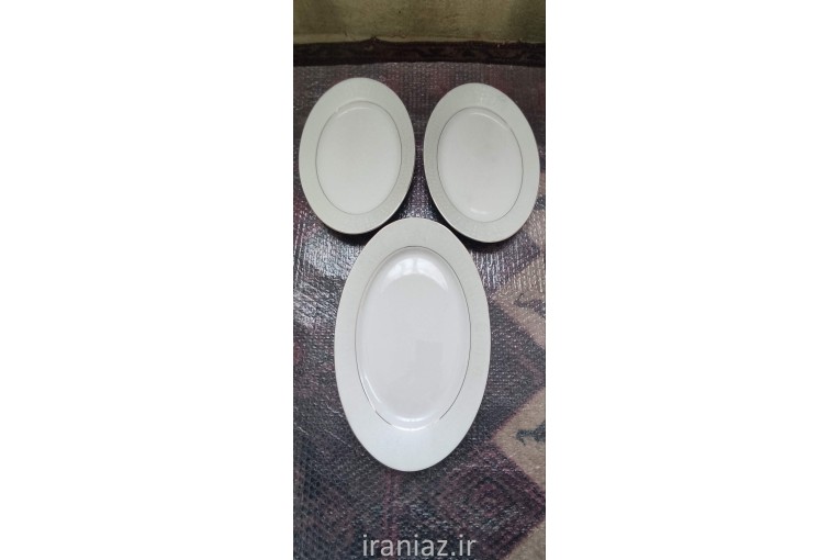  سرویس چینی ۱۲ نفره ۱۰۲ پارچه زرین (طرح سپید صدف) - کاملاً سالم