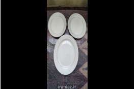  سرویس چینی ۱۲ نفره ۱۰۲ پارچه زرین (طرح سپید صدف) - کاملاً سالم