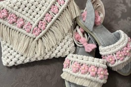 ست کیف وکفش مکرومه