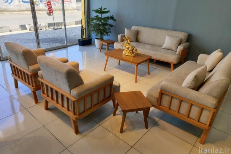 مبل طرح جدید (پشت چوبی)شیک و تک