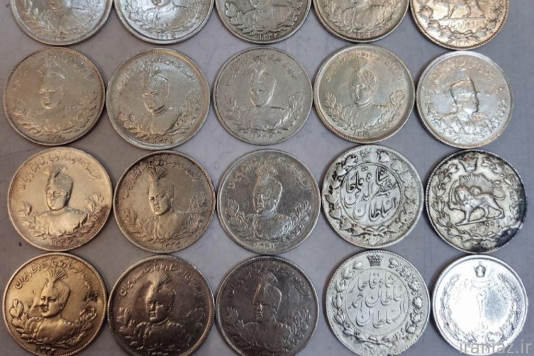 سکه نقره دوره احمد شاه و رضا شاه