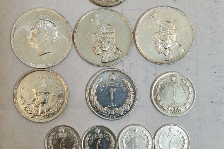 سکه نقره دوره احمد شاه و رضا شاه