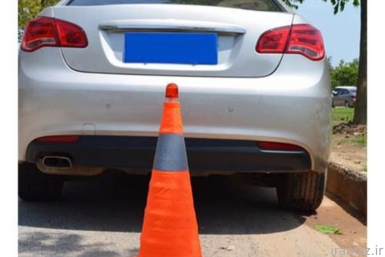 مخروطی کله قندی تاشو چراغ دار (هشدار)