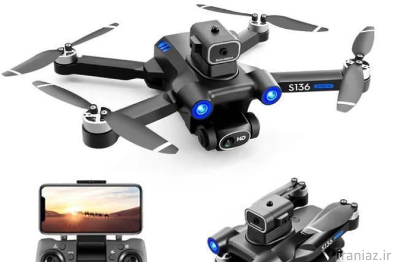 کوادکوپتر s135 pro دوربین 4k gps پهباد